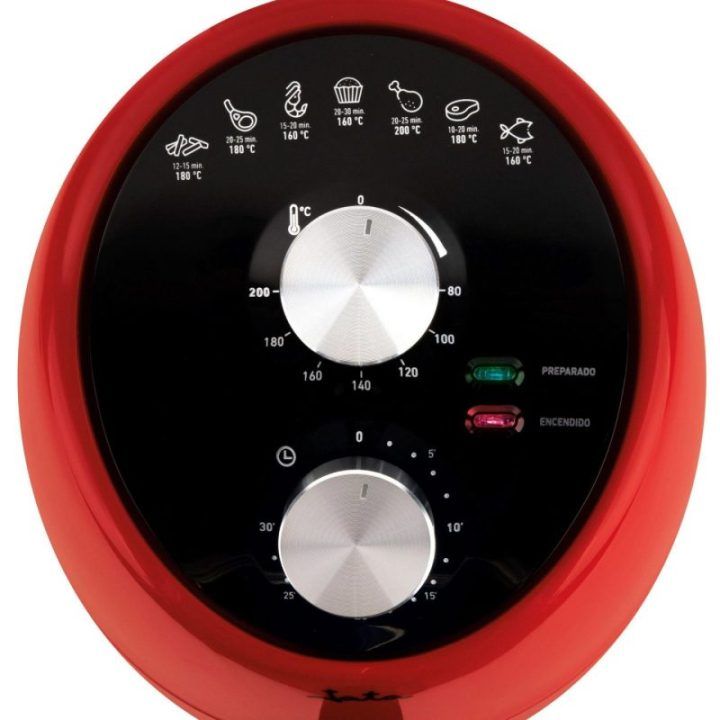 Karšto oro gruzdintuvė Jata JEFR1222, 2 l, 1000 W, raudona