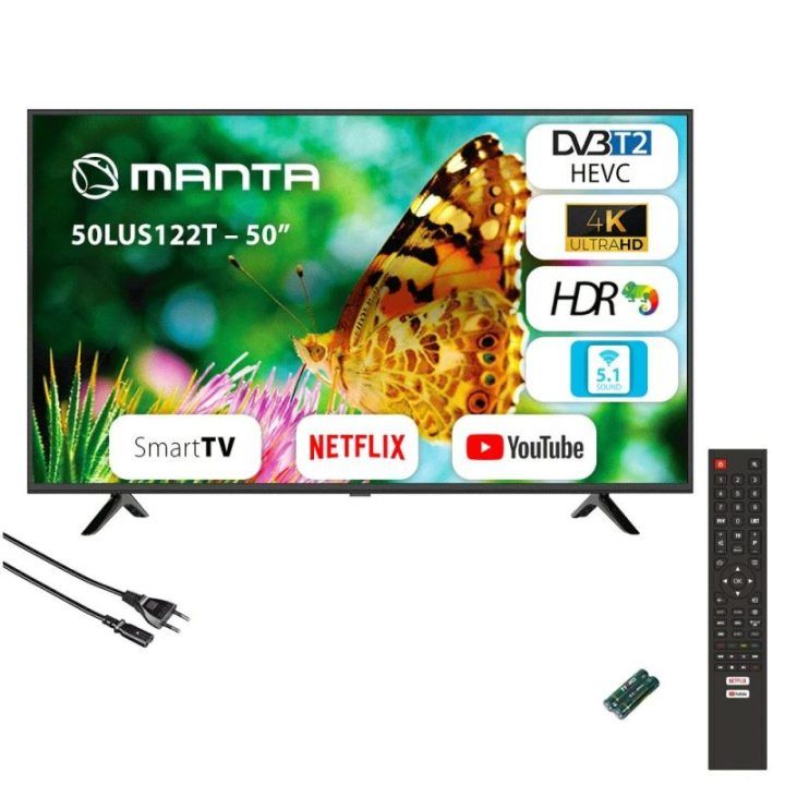 Išmanusis UHD televizorius Manta 50LUS122T, 50 colių