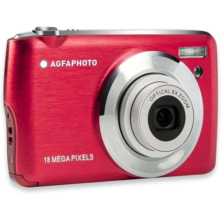 Skaitmeninis fotoaparatas su 8× optiniu priartinimu AgfaPhoto DC8200, 18 MP, raudonas