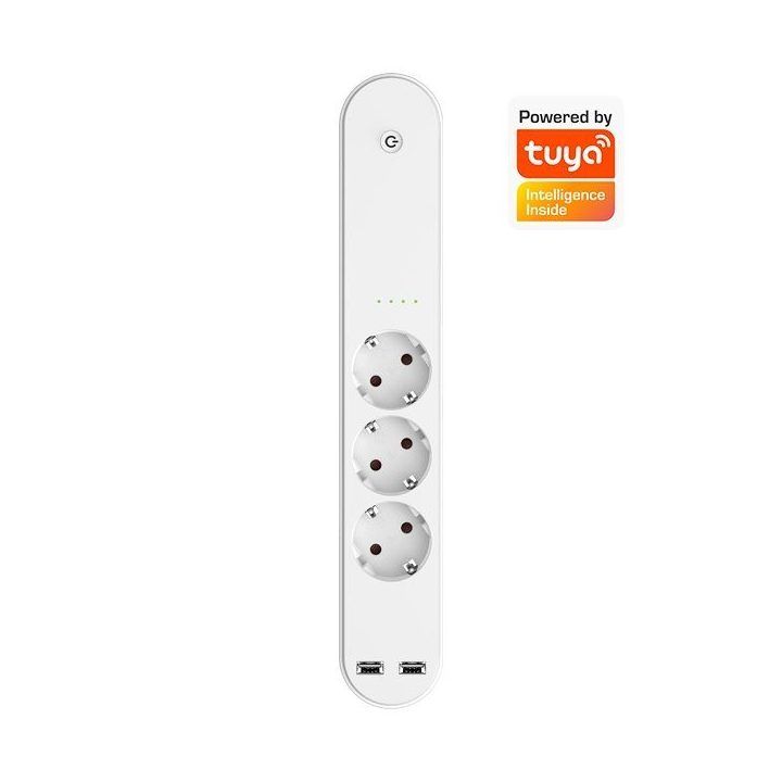 Išmanioji maitinimo juosta su 3 lizdais ir 2 USB prievadais Denver SHP-310U, 3680 W
