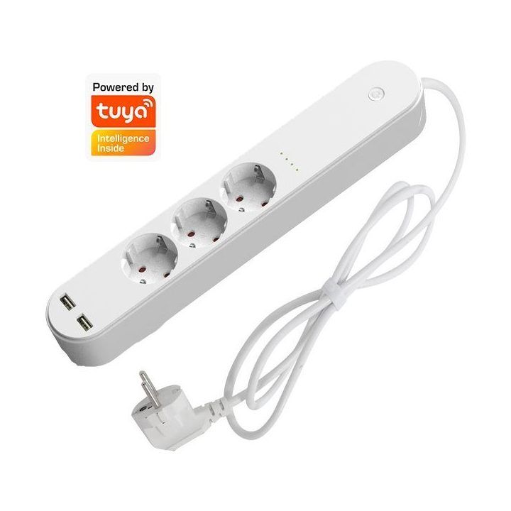 Išmanioji maitinimo juosta su 3 lizdais ir 2 USB prievadais Denver SHP-310U, 3680 W