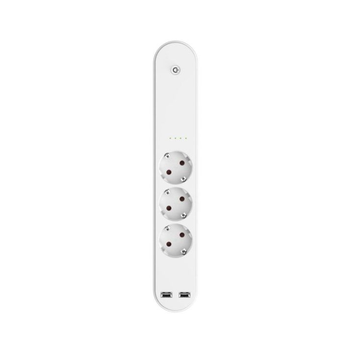 Išmanioji maitinimo juosta su 3 lizdais ir 2 USB prievadais Denver SHP-310U, 3680 W
