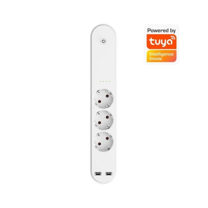Išmanioji maitinimo juosta su 3 lizdais ir 2 USB prievadais Denver SHP-310U, 3680 W