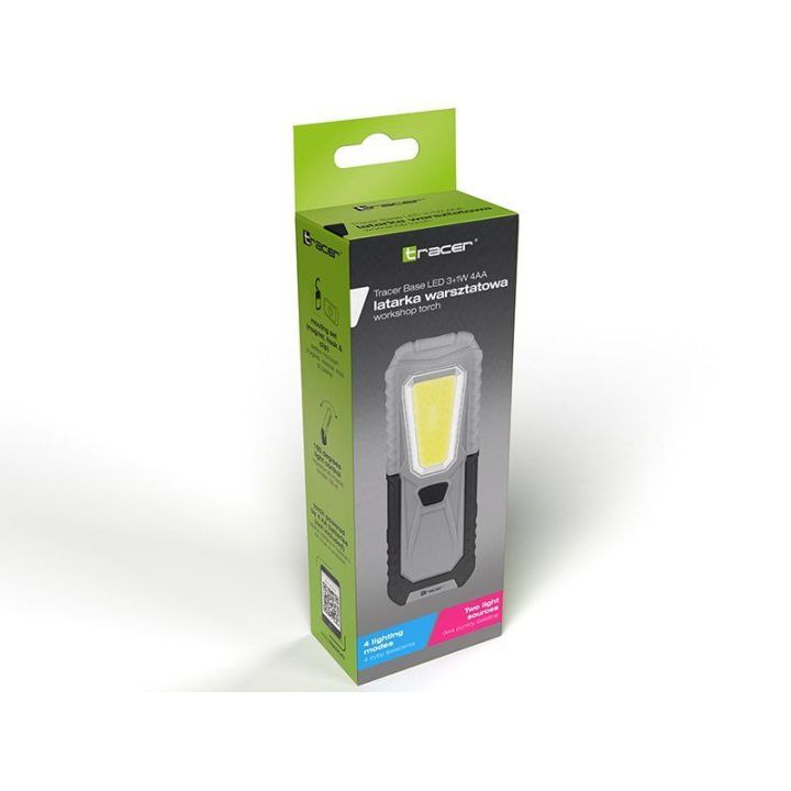 LED dirbtuvių žibintuvėlis Tracer BASE, 3 + 1 W