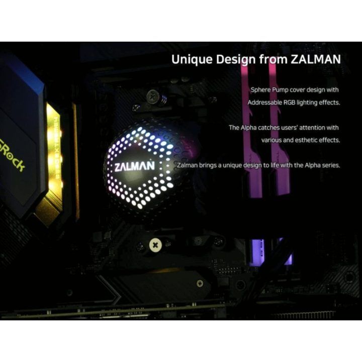 Skysčio aušinimo sistema procesoriui Zalman Alpha 28, 280 mm, balta