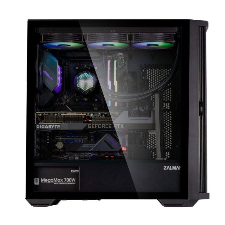 ATX formato kompiuterio korpusas su 4 ventiliatoriais Zalman Z10, juodas