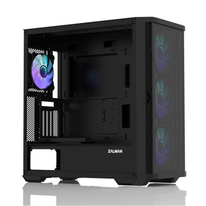 ATX kompiuterio korpusas su 4 ARGB ventiliatoriais Zalman Z10 DUO, juodas