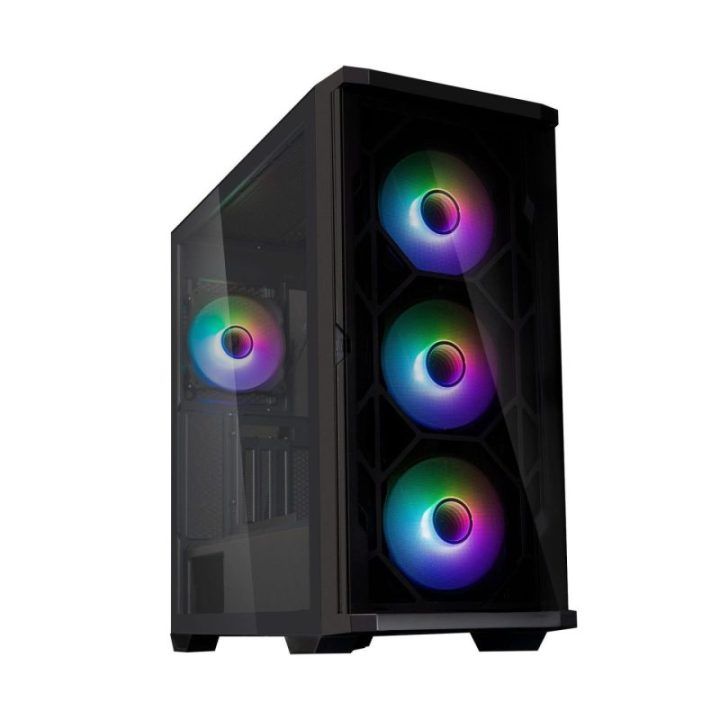 ATX kompiuterio korpusas su 4 ARGB ventiliatoriais Zalman Z10 DUO, juodas