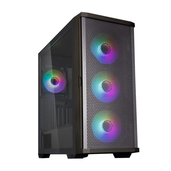 ATX kompiuterio korpusas su 4 ARGB ventiliatoriais Zalman Z10 DUO, juodas