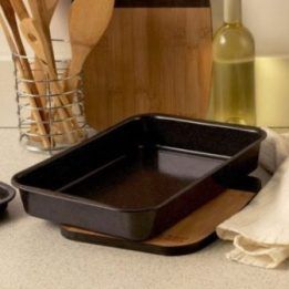 Stačiakampė kepimo skarda Russell Hobbs Romano, 36 cm, juoda
