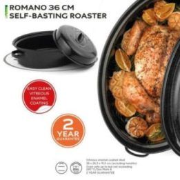 Kepimo indas su dangčiu Russell Hobbs Romano, 36 cm, juodas