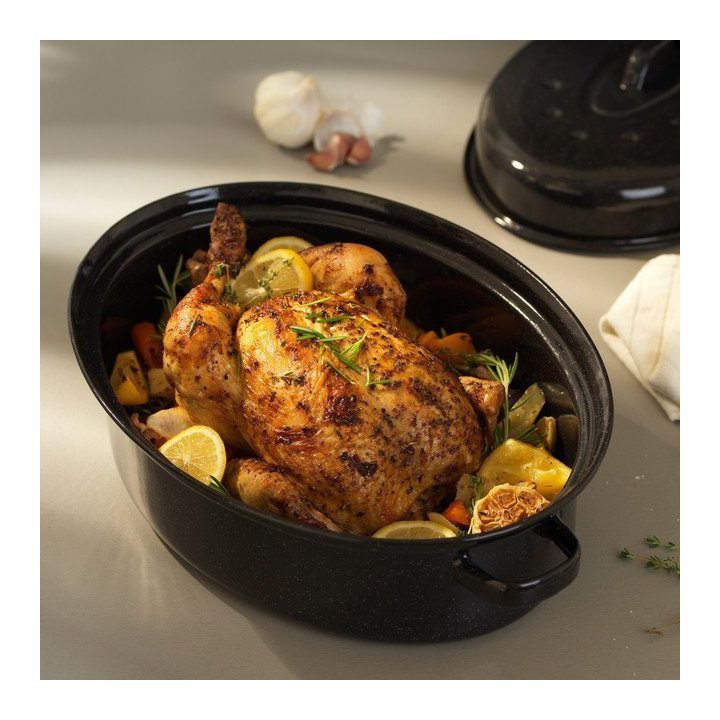 Kepimo indas su dangčiu Russell Hobbs Romano, 36 cm, juodas