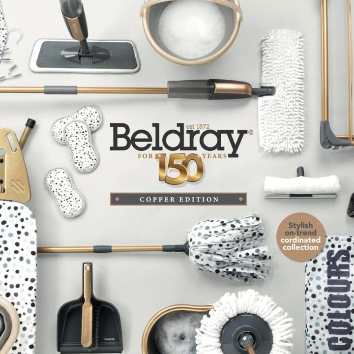 Trijų pakopų sulankstoma skalbinių džiovyklė Beldray Copper Edition, pilka su vario spalvos detalėmis