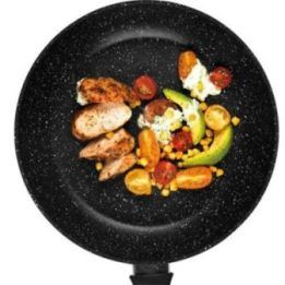 Keptuvių rinkinys su marmuro efekto danga Russell Hobbs Marble, 20 ir 24 cm, juodas