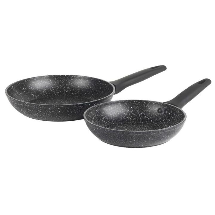 Keptuvių rinkinys su marmuro efekto danga Russell Hobbs Marble, 20 ir 24 cm, juodas