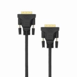 DVI-D kabelis 24+1 kontaktų su paauksuotais kištukais Sbox, 2 m, juodas