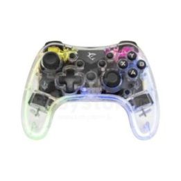 Belaidis žaidimų valdiklis su RGB apšvietimu White Shark LEGION GPW-8039, skaidrus