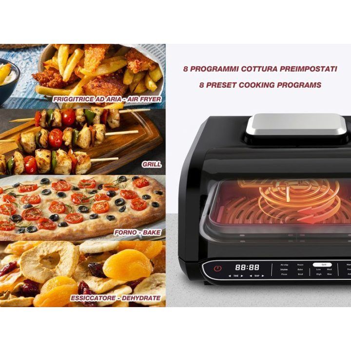 Karšto oro gruzdintuvė su skaitmeniniu valdymu Beper P101FRI080, 1 500–1 700 W