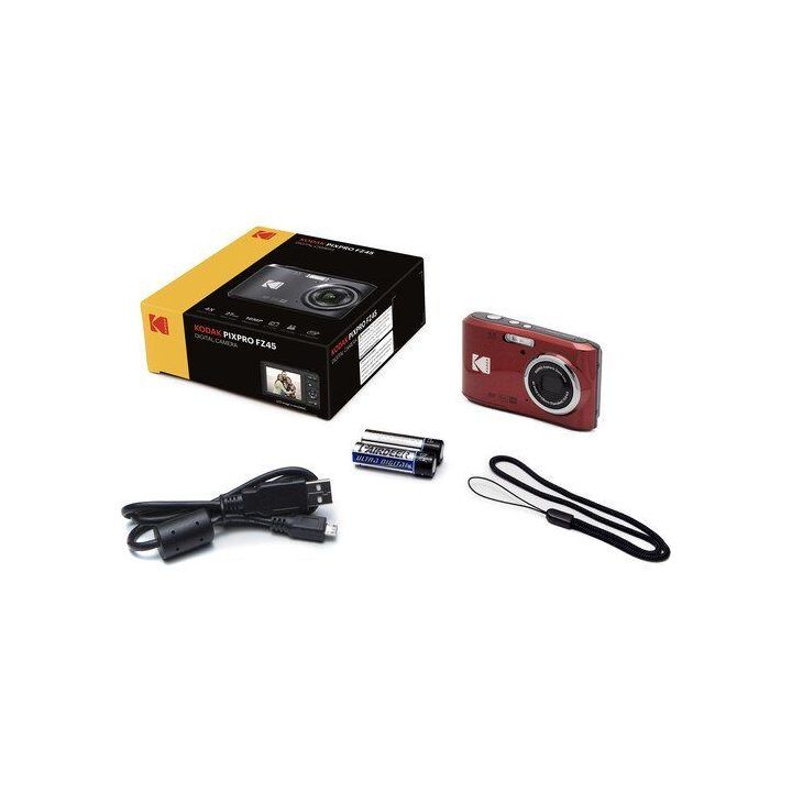 Skaitmeninis fotoaparatas su 4× optiniu priartinimu Kodak FZ45, raudonas