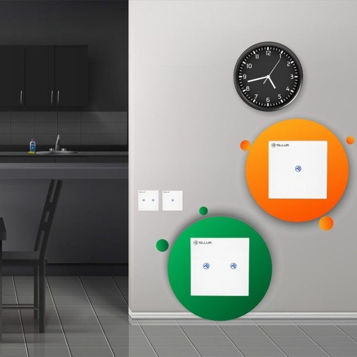 Dviejų kanalų išmanusis Wi-Fi jungiklis Tellur SS2N, 1800 W, 10 A