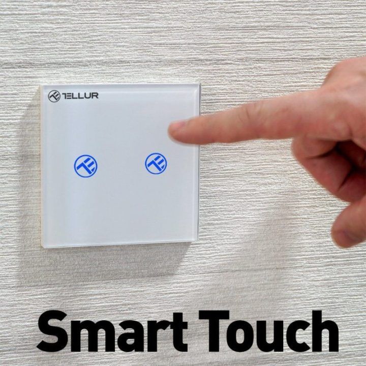 Dviejų kanalų išmanusis Wi-Fi jungiklis Tellur SS2N, 1800 W, 10 A