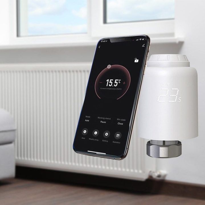 Išmanusis termostatinis radiatoriaus vožtuvas su WiFi Tellur RVSH1, baltas