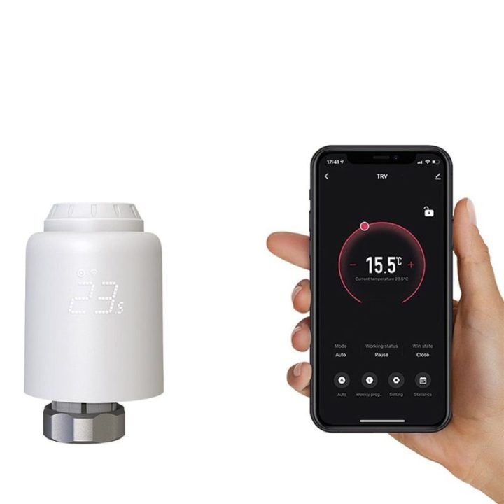 Išmanusis termostatinis radiatoriaus vožtuvas su WiFi Tellur RVSH1, baltas