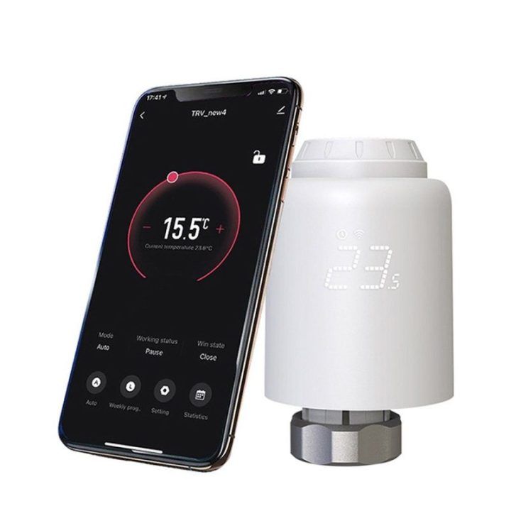 Išmanusis termostatinis radiatoriaus vožtuvas su WiFi Tellur RVSH1, baltas