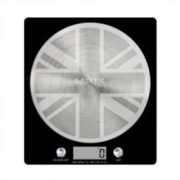 Skaitmeninės diskinės virtuvinės svarstyklės Salter Great British, 5 kg, juodos