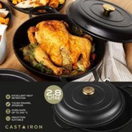 Ketaus troškintuvas Russell Hobbs, 30 cm, juodas