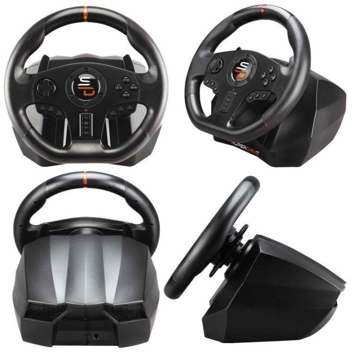 Laidinis žaidimų vairo komplektas su pedalais Subsonic Superdrive SV 710 Pro Sport, 28 cm