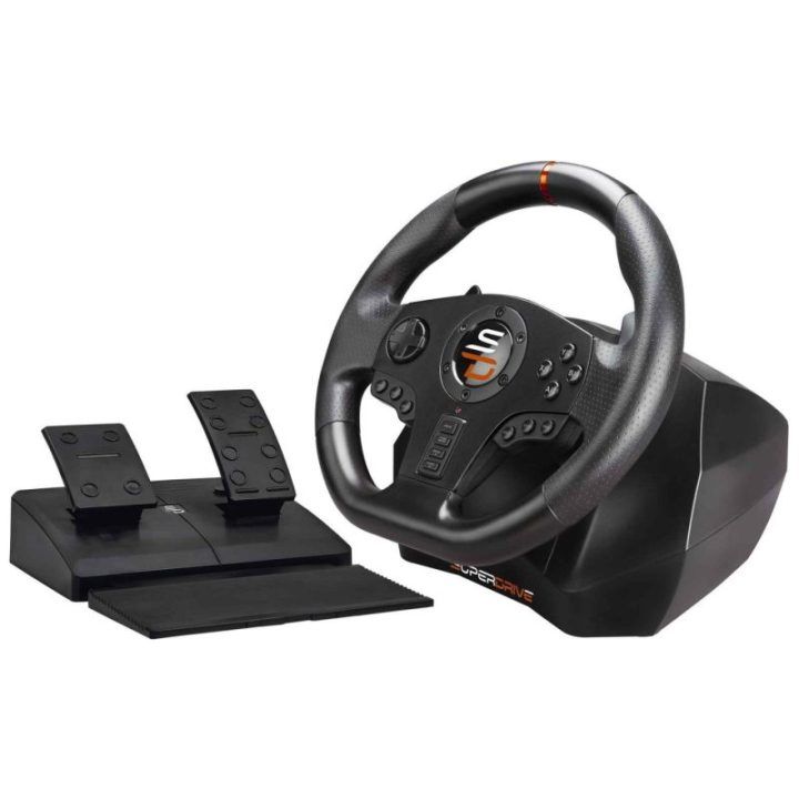 Laidinis žaidimų vairo komplektas su pedalais Subsonic Superdrive SV 710 Pro Sport, 28 cm
