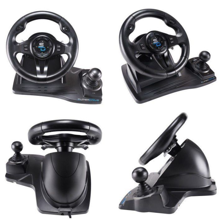 Žaidimų vairas su pavarų perjungimo svirtimi Subsonic Superdrive GS 550, 25 cm