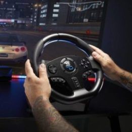 Žaidimų vairas su pedalais ir mentelėmis Subsonic Superdrive SV 850 Pro Sport, 28 cm