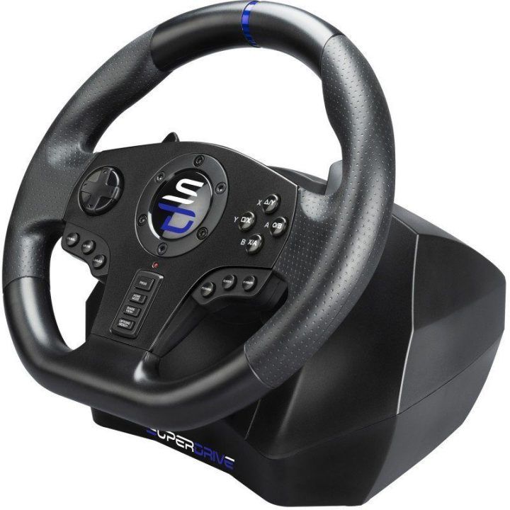 Žaidimų vairas su pedalais ir mentelėmis Subsonic Superdrive SV 850 Pro Sport, 28 cm
