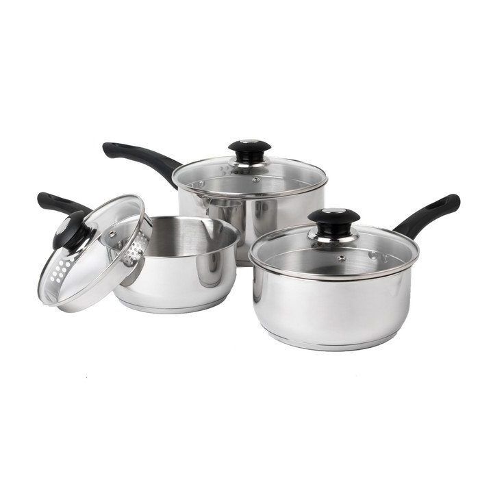 Puodų rinkinys su sieteliais Russell Hobbs Easy Strain, 3 vnt., 16/18/20 cm