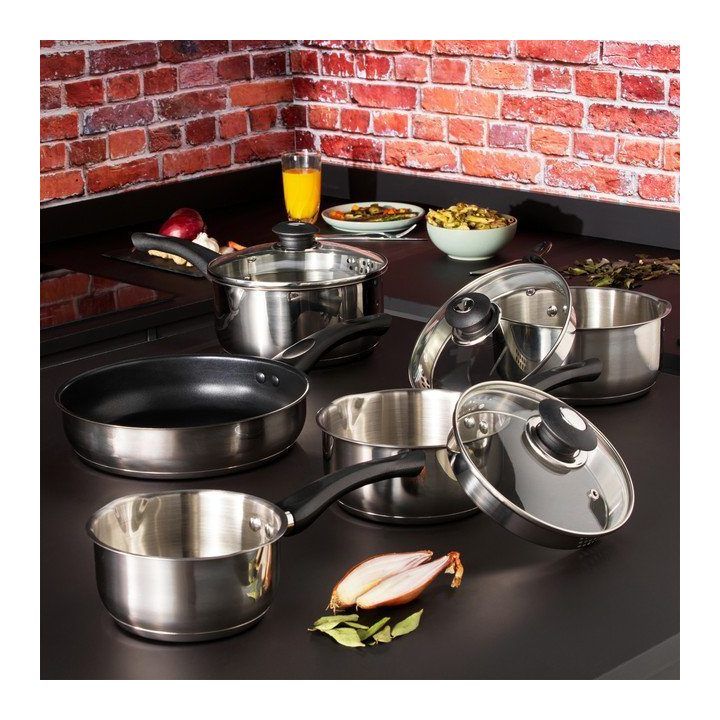 Puodų ir keptuvių rinkinys Russell Hobbs Easy Strain, 5 vnt
