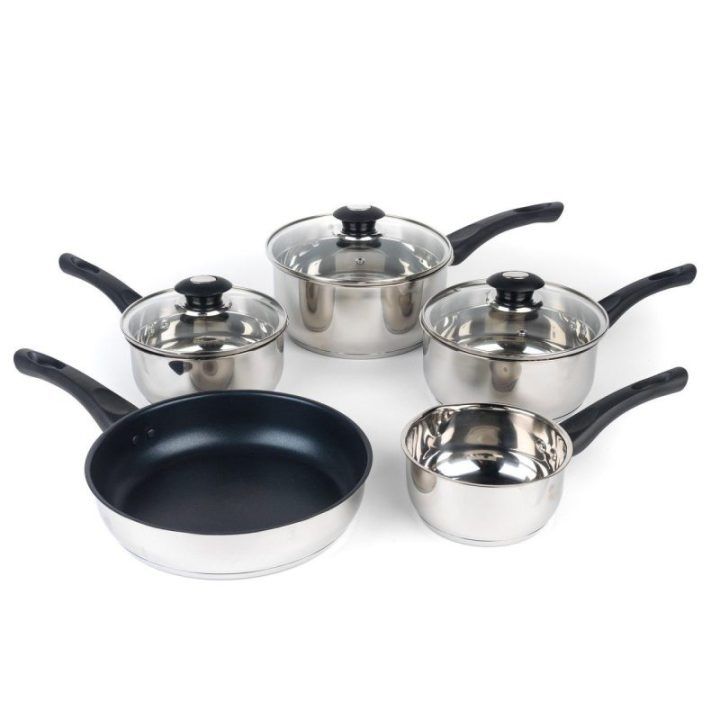Puodų ir keptuvių rinkinys Russell Hobbs Easy Strain, 5 vnt