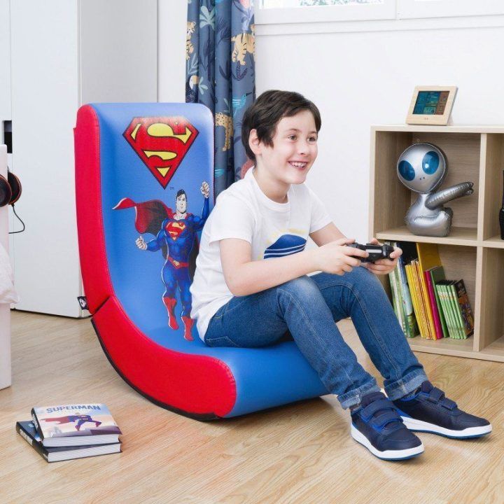 Vaikiška supama žaidimų kėdė su Supermeno motyvu Subsonic Junior RockNSeat