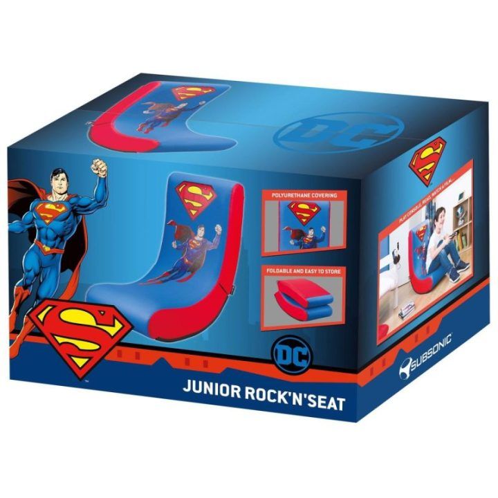 Vaikiška supama žaidimų kėdė su Supermeno motyvu Subsonic Junior RockNSeat
