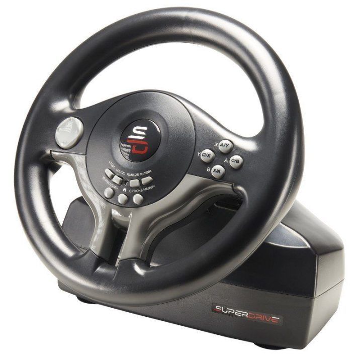 Žaidimų vairas PS4/PS3/Xbox One/PC/Switch Subsonic Superdrive SV 250, 22 cm