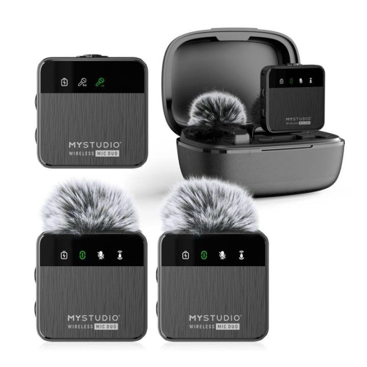 Belaidė dviejų kanalų mikrofonų sistema Easypix MyStudio Wireless Mic Duo