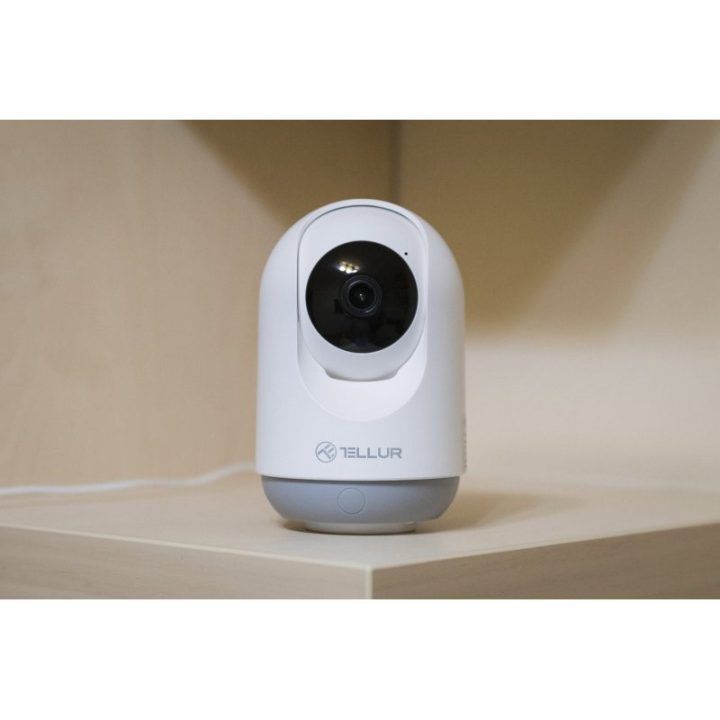Patalpų Wi-Fi kamera su automatiniu sekimu Tellur, 3 MP, balta