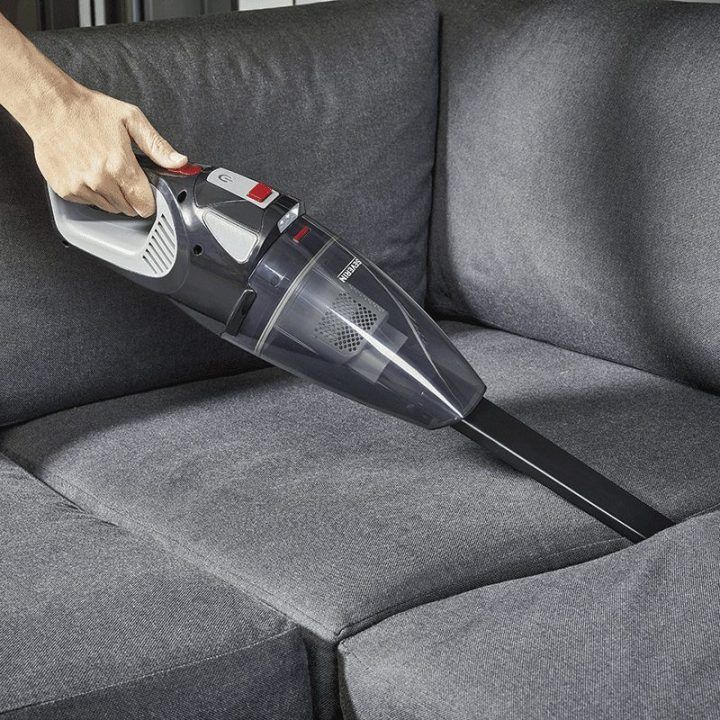 Akumuliatorinis dulkių siurblys su besisukančiu turbo šepečiu Severin HV 7147, 120 W, juodos, pilkos ir raudonos spalvos