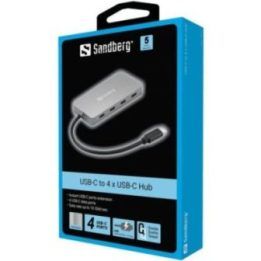 USB-C šakotuvas su 4 USB-C lizdais Sandberg, 10 Gbit/s