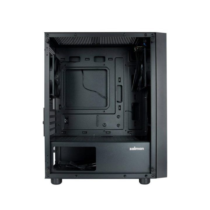 Kompiuterio korpusas mATX mini bokšto formato su dviem 120 mm ventiliatoriais Zalman T3 PLUS, juodas