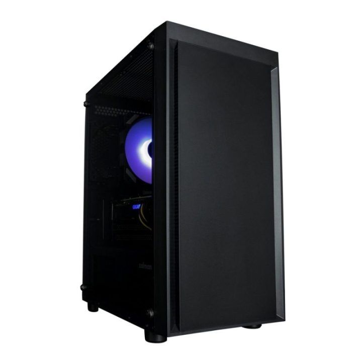 Kompiuterio korpusas mATX mini bokšto formato su dviem 120 mm ventiliatoriais Zalman T3 PLUS, juodas