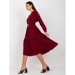 Bordo spalvos suknelė