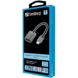 DisplayPort į HDMI adapteris Sandberg, 4K 60 Hz, 20 cm