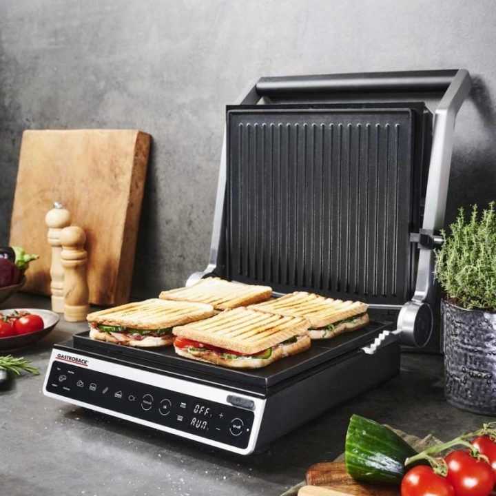 Kontaktinis grilis su keičiamomis plokštėmis Gastroback Design BBQ Advanced Smart, 2000 W